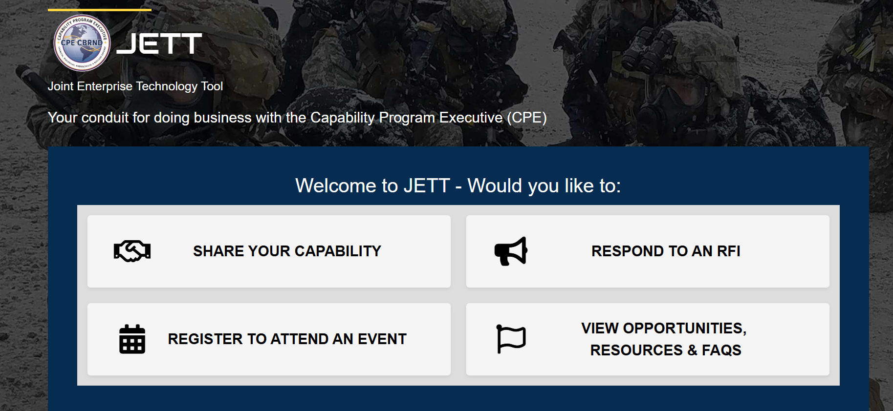 JETT Event Registration Screenshot JETT Event Registration Screenshot